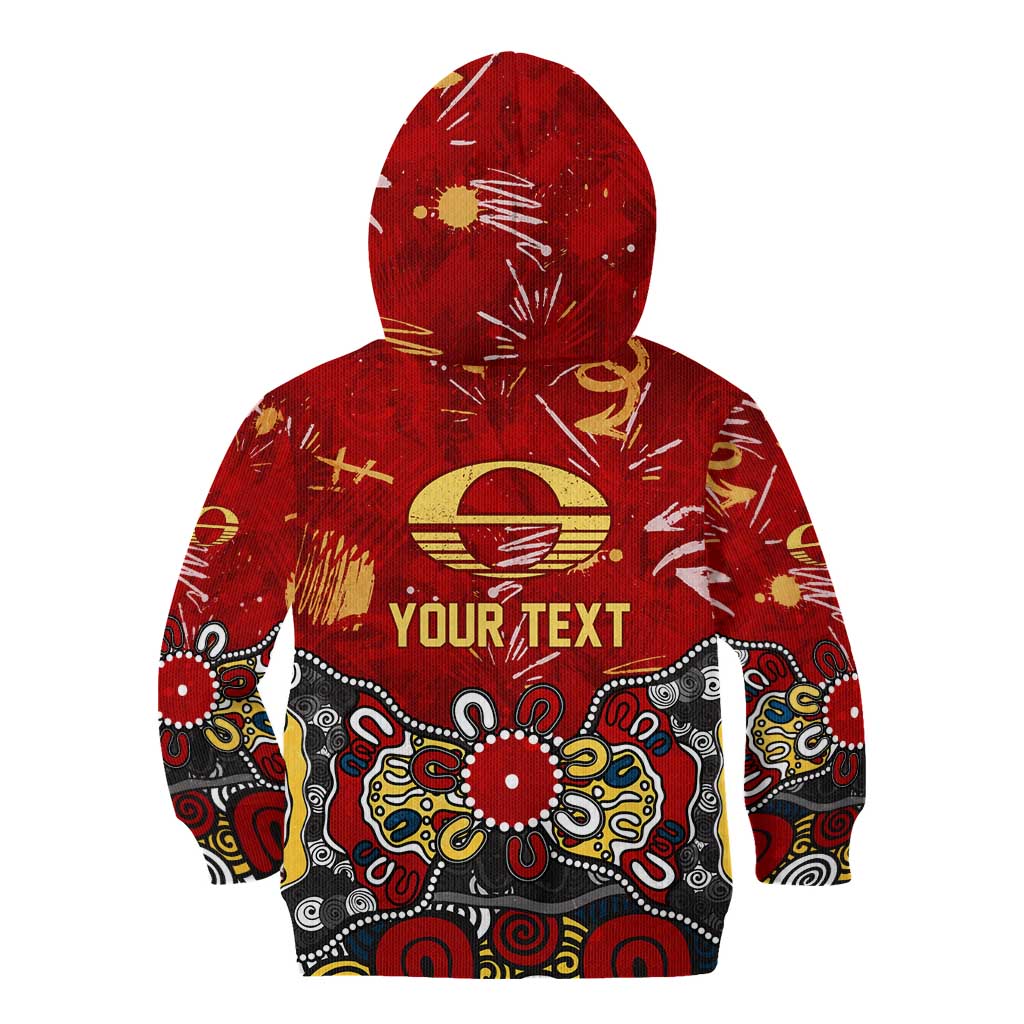 Personalized Gold Coast Suns Kid Hoodie Aboriginal Dot Painting Graffiti Style