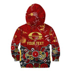 Personalized Gold Coast Suns Kid Hoodie Aboriginal Dot Painting Graffiti Style