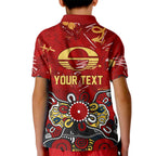 Personalized Gold Coast Suns Kid Polo Shirt Aboriginal Dot Painting Graffiti Style