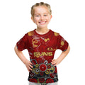 Personalized Gold Coast Suns Kid T Shirt Aboriginal Dot Painting Graffiti Style