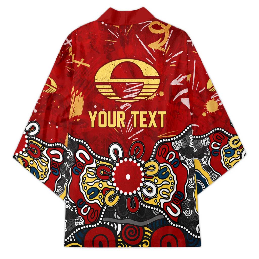 Personalized Gold Coast Suns Kimono Aboriginal Dot Painting Graffiti Style
