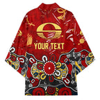 Personalized Gold Coast Suns Kimono Aboriginal Dot Painting Graffiti Style