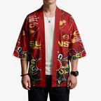 Personalized Gold Coast Suns Kimono Aboriginal Dot Painting Graffiti Style