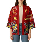 Personalized Gold Coast Suns Kimono Aboriginal Dot Painting Graffiti Style