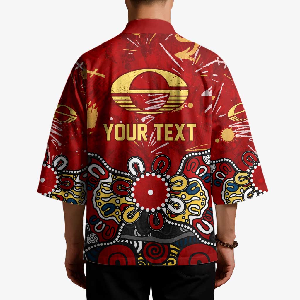 Personalized Gold Coast Suns Kimono Aboriginal Dot Painting Graffiti Style