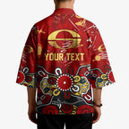 Personalized Gold Coast Suns Kimono Aboriginal Dot Painting Graffiti Style