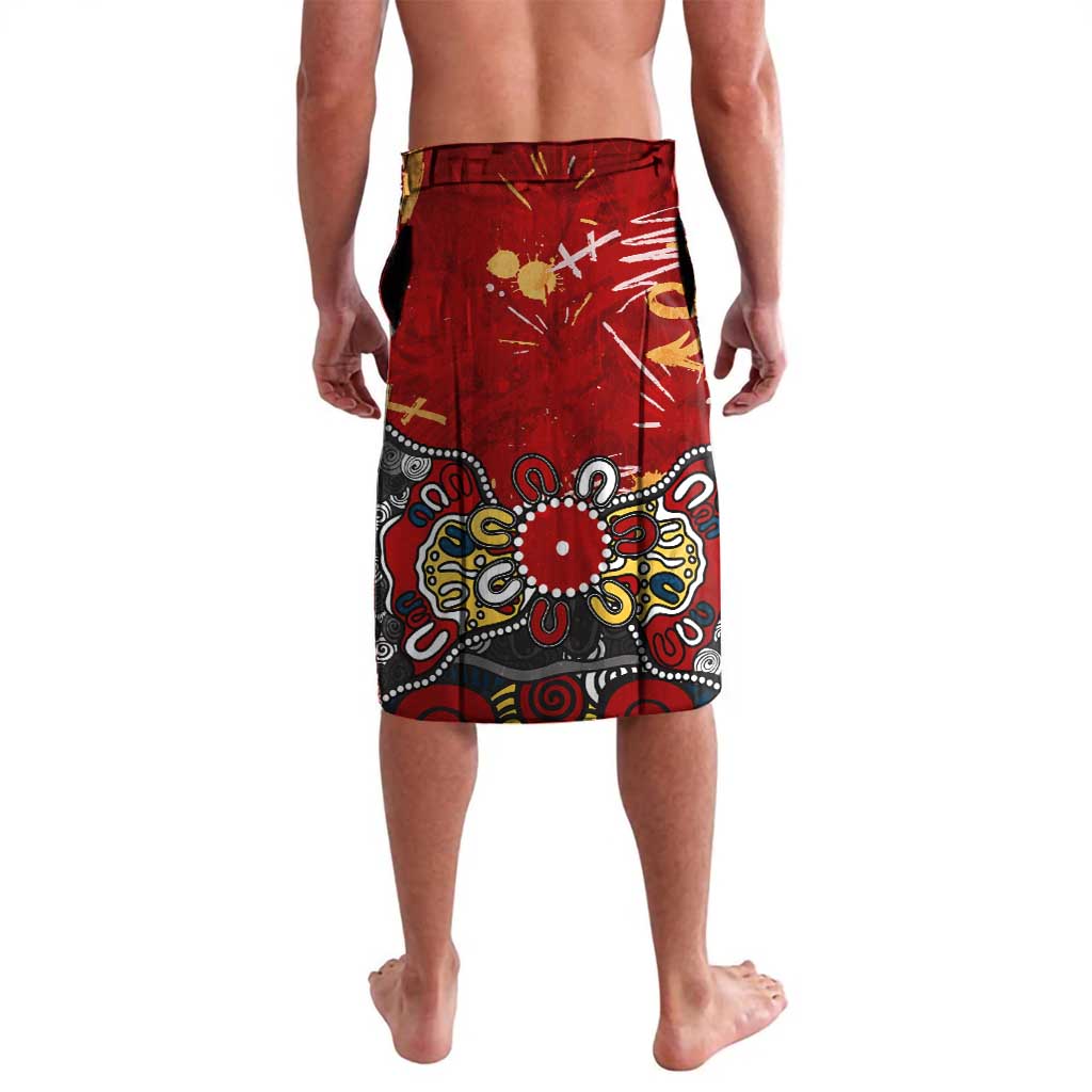 Personalized Gold Coast Suns Lavalava Aboriginal Dot Painting Graffiti Style