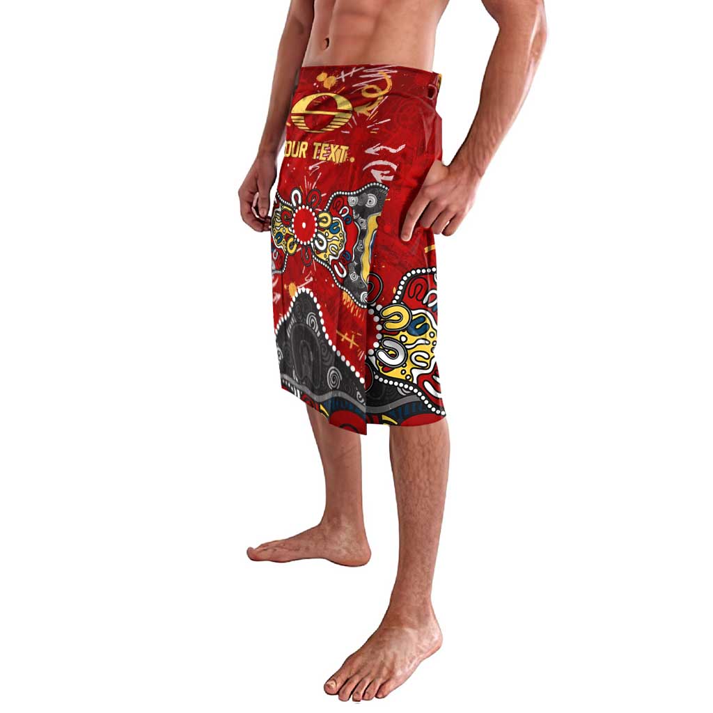 Personalized Gold Coast Suns Lavalava Aboriginal Dot Painting Graffiti Style