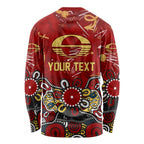 Personalized Gold Coast Suns Long Sleeve Shirt Aboriginal Dot Painting Graffiti Style