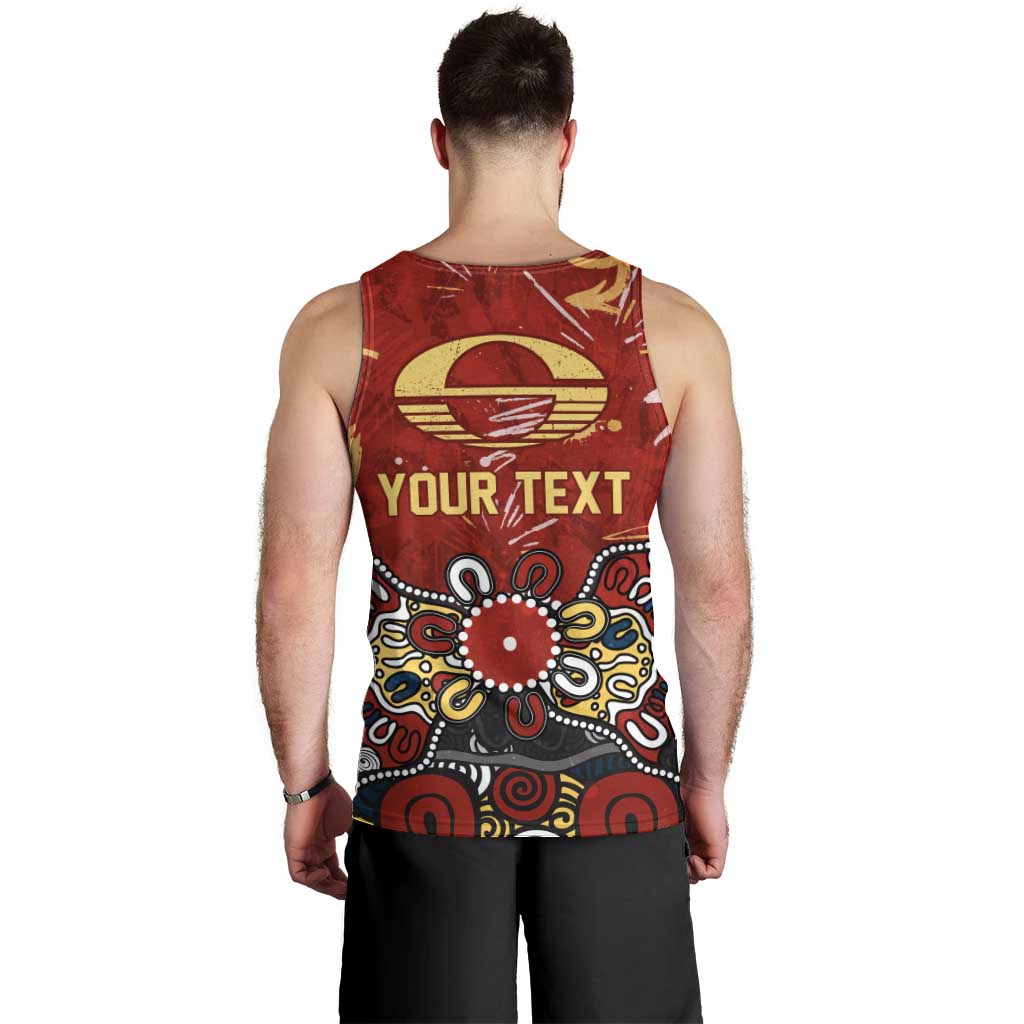 Personalized Gold Coast Suns Men Tank Top Aboriginal Dot Painting Graffiti Style