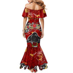 Personalized Gold Coast Suns Mermaid Dress Aboriginal Dot Painting Graffiti Style