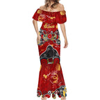 Personalized Gold Coast Suns Mermaid Dress Aboriginal Dot Painting Graffiti Style