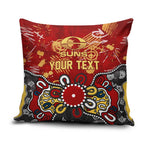 Personalized Gold Coast Suns Pillow Cover Aboriginal Dot Painting Graffiti Style