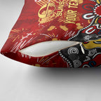 Personalized Gold Coast Suns Pillow Cover Aboriginal Dot Painting Graffiti Style