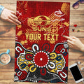 Personalized Gold Coast Suns Puzzle Aboriginal Dot Painting Graffiti Style