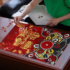 Personalized Gold Coast Suns Puzzle Aboriginal Dot Painting Graffiti Style