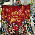 Personalized Gold Coast Suns Quilt Aboriginal Dot Painting Graffiti Style
