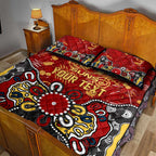 Personalized Gold Coast Suns Quilt Bed Set Aboriginal Dot Painting Graffiti Style
