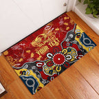 Personalized Gold Coast Suns Rubber Doormat Aboriginal Dot Painting Graffiti Style