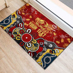 Personalized Gold Coast Suns Rubber Doormat Aboriginal Dot Painting Graffiti Style