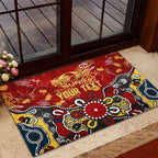 Personalized Gold Coast Suns Rubber Doormat Aboriginal Dot Painting Graffiti Style