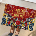 Personalized Gold Coast Suns Rubber Doormat Aboriginal Dot Painting Graffiti Style