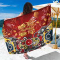 Personalized Gold Coast Suns Sarong Aboriginal Dot Painting Graffiti Style