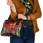 Personalized Gold Coast Suns Shoulder Handbag Aboriginal Dot Painting Graffiti Style