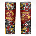 Personalized Gold Coast Suns Skinny Tumbler Aboriginal Dot Painting Graffiti Style