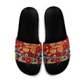 Personalized Gold Coast Suns Slide Sandals Aboriginal Dot Painting Graffiti Style