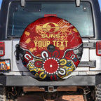 Personalized Gold Coast Suns Spare Tire Cover Aboriginal Dot Painting Graffiti Style