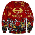 Personalized Gold Coast Suns Sweatshirt Aboriginal Dot Painting Graffiti Style
