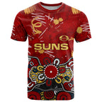 Personalized Gold Coast Suns T Shirt Aboriginal Dot Painting Graffiti Style