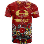 Personalized Gold Coast Suns T Shirt Aboriginal Dot Painting Graffiti Style