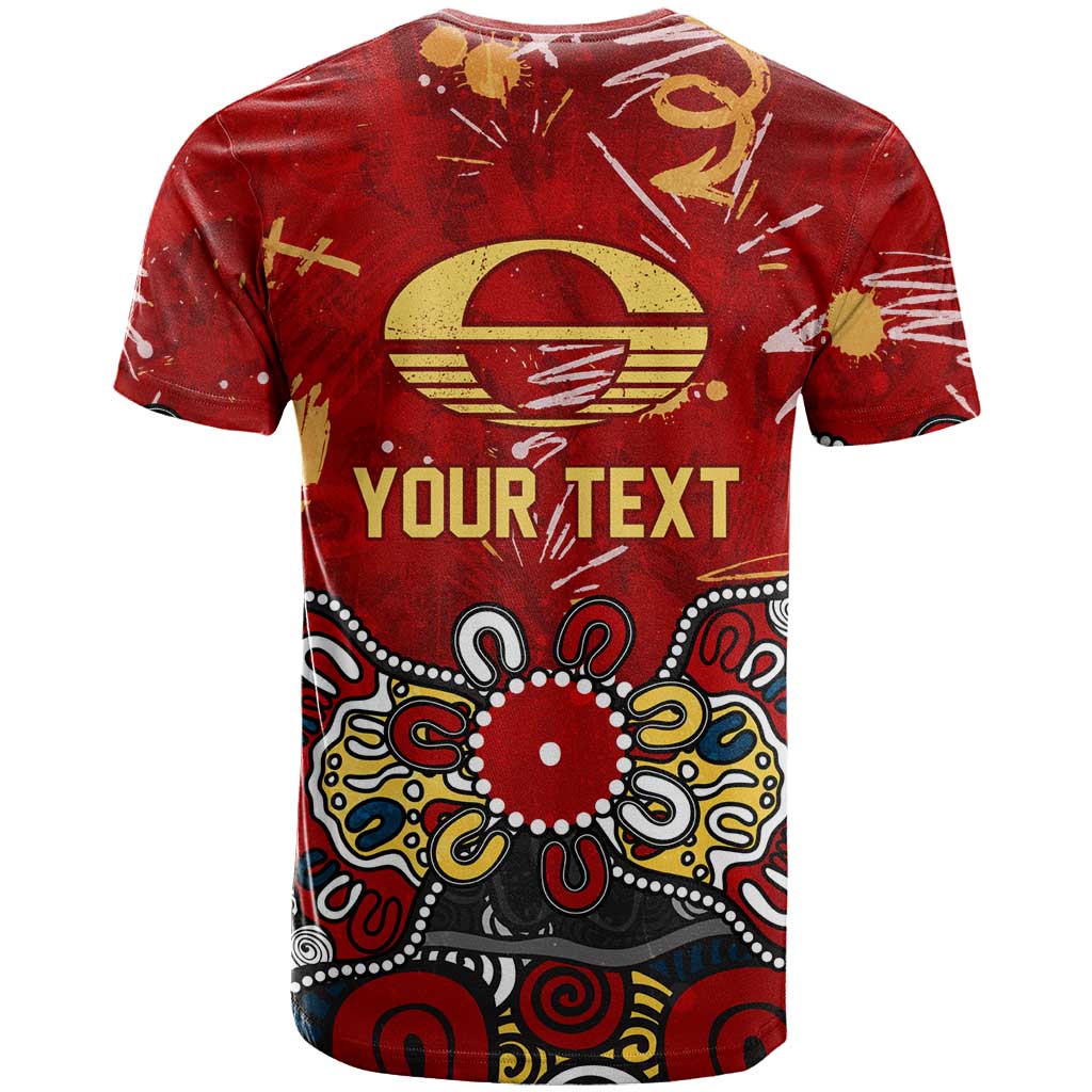 Personalized Gold Coast Suns T Shirt Aboriginal Dot Painting Graffiti Style
