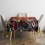 Personalized Gold Coast Suns Tablecloth Aboriginal Dot Painting Graffiti Style