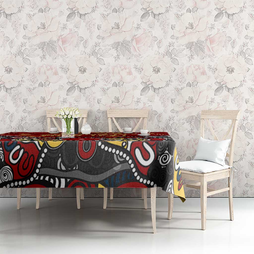Personalized Gold Coast Suns Tablecloth Aboriginal Dot Painting Graffiti Style