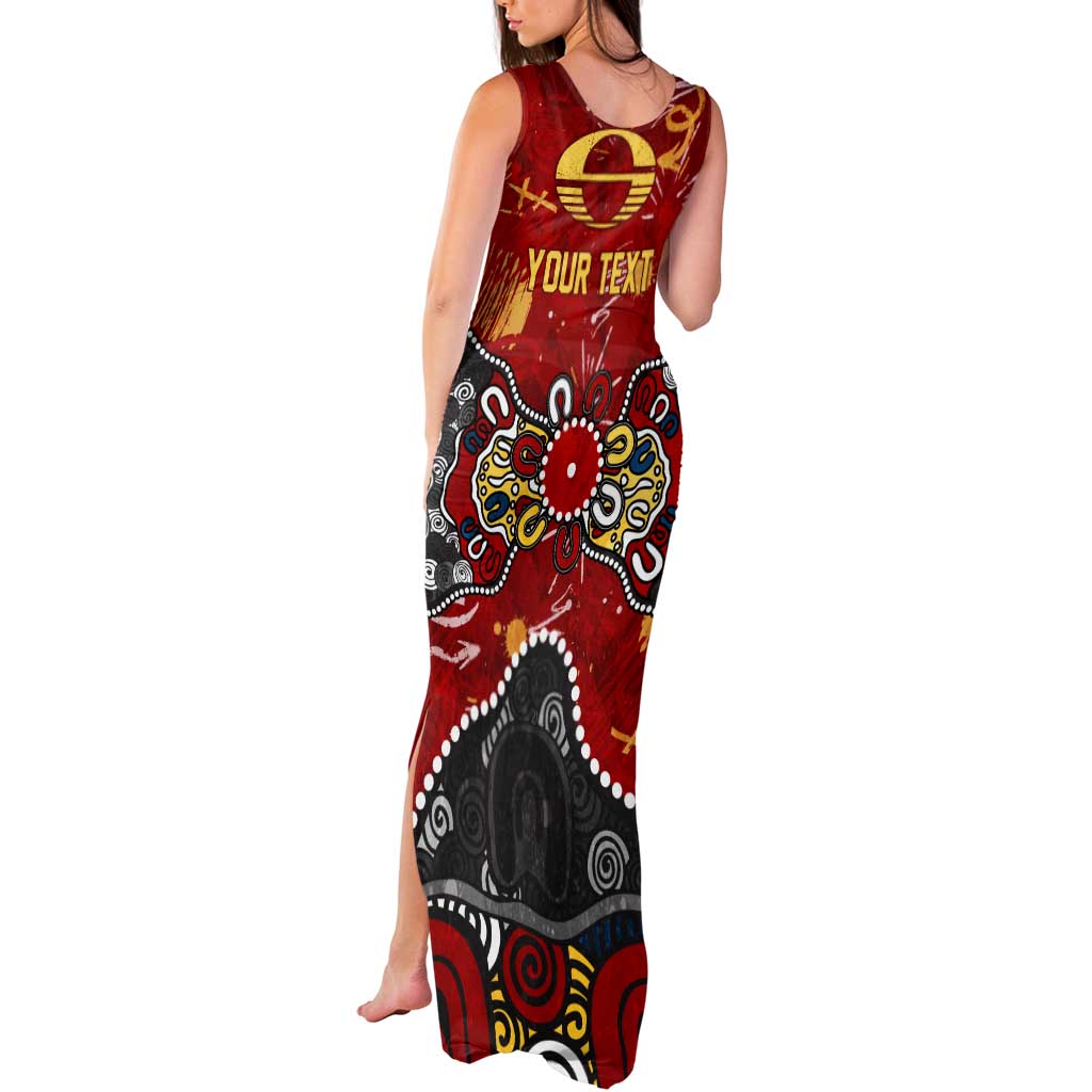 Personalized Gold Coast Suns Tank Maxi Dress Aboriginal Dot Painting Graffiti Style