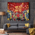 Personalized Gold Coast Suns Tapestry Aboriginal Dot Painting Graffiti Style