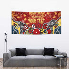 Personalized Gold Coast Suns Tapestry Aboriginal Dot Painting Graffiti Style