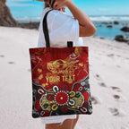 Personalized Gold Coast Suns Tote Bag Aboriginal Dot Painting Graffiti Style