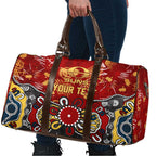 Personalized Gold Coast Suns Travel Bag Aboriginal Dot Painting Graffiti Style