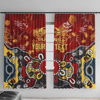 Personalized Gold Coast Suns Window Curtain Aboriginal Dot Painting Graffiti Style