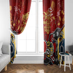 Personalized Gold Coast Suns Window Curtain Aboriginal Dot Painting Graffiti Style