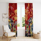 Personalized Gold Coast Suns Window Curtain Aboriginal Dot Painting Graffiti Style