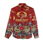 Personalized Gold Coast Suns Women Casual Shirt Aboriginal Dot Painting Graffiti Style