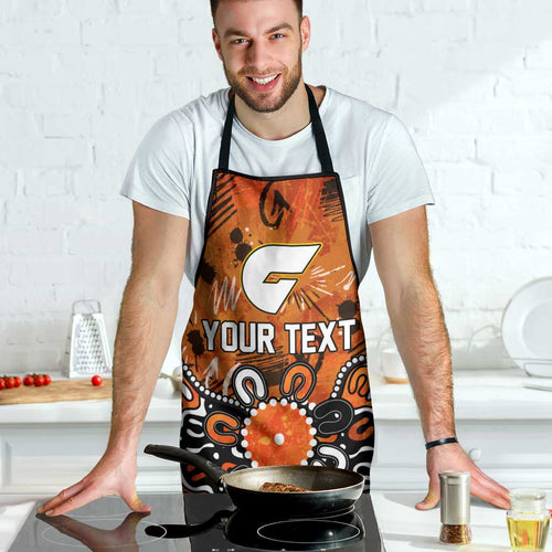 Personalized Greater Western Sydney Giants Apron Aboriginal Dot Painting Graffiti Style