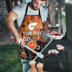 Personalized Greater Western Sydney Giants Apron Aboriginal Dot Painting Graffiti Style