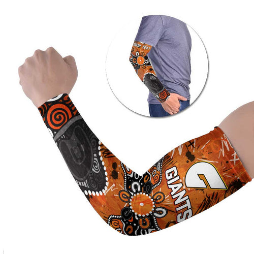 Personalized Greater Western Sydney Giants Arm Sleeves Aboriginal Dot Painting Graffiti Style