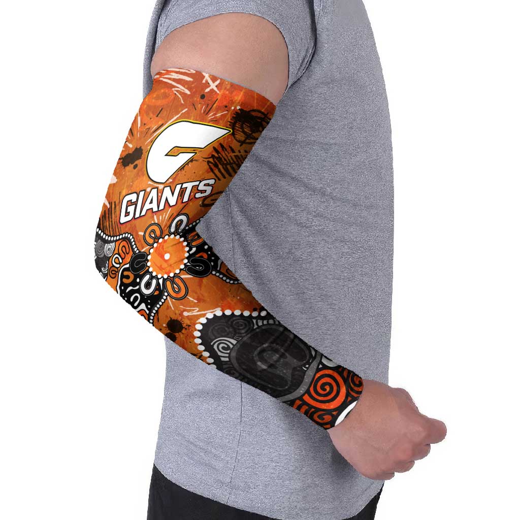 Personalized Greater Western Sydney Giants Arm Sleeves Aboriginal Dot Painting Graffiti Style